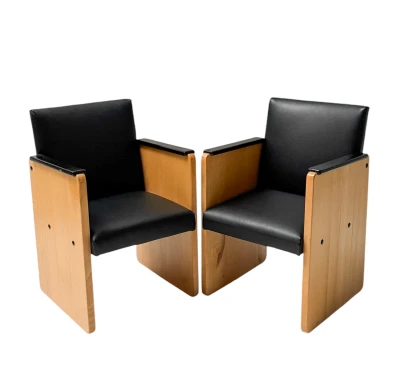Pair of Art Deco Modernist Armchairs by Jan den Drijver for De Stijl, 1930s